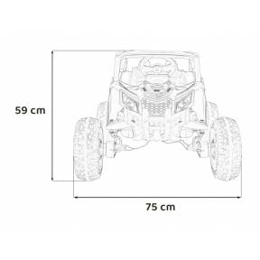 ATV electric cu telecomanda BUGGY DEFEND 4 X 4 JH-105, roti EVA, scaun tapitat, 106x75x59 cm, putere 140W - Rosu