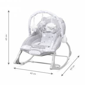 Balansoar multifunctional cu sunete si jucarii Kidwell Pino - Gri - Resigilat
