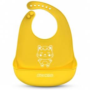 Bavetica din silicon cu buzunar Ricokids 700390 - Galben