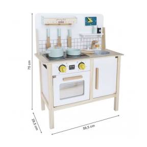 Bucatarie din lemn Ecotoys cu sunete CA12093