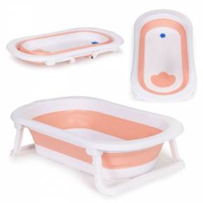 Cadita de baie cu dop de scurgere Ecotoys HA-B27 - Roz