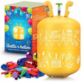 Cilindru cu heliu 0.20 m3 cu 30 de baloane si 40m panglica Ricokids 799000 