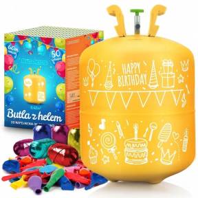 Cilindru cu heliu 0.42 m3 cu 50 de baloane si 60m panglica Ricokids 799100 