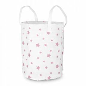 Cos mare pentru depozitarea jucariilor Ricokids - Alb cu stele