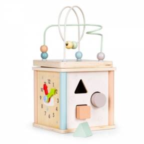 Cub educational din lemn pentru copii Ecotoys 1001