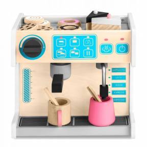 Jucarie interactiva din lemn, coffee shop, Ricokids 785101 - Alb