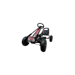 Kart cu pedale Gokart, 3-7 ani, roti gonflabile, G1 R-Sport - Negru