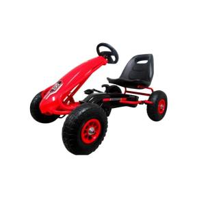 Kart cu pedale Gokart, 3-7 ani, roti gonflabile, G4 R-Sport - Rosu