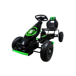 Kart cu pedale Gokart, 4-10 ani, roti gonflabile, G8 R-Sport - Verde