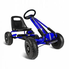 Kart cu pedale si roti gonflabile, Gokart RK-594 Ricokids 759400, Albastru