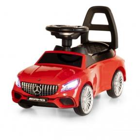 Masinuta de impins cu LED si sunete Mercedes S65 AMG - Rosu