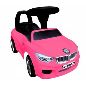Masinuta de impins cu lumini si claxon J6 R-Sport - Roz