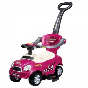Masinuta de impins Ecotoys 321 Mini Cooper - Roz