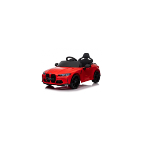 Masinuta electrica cu telecomanda BMW M4, 110x70x50 cm, varsta 1-5 ani, roti EVA, scaun din piele ECO, putere 90W - Rosu
