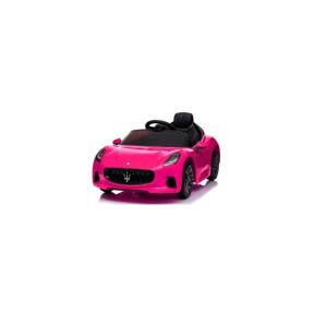 Masinuta electrica cu telecomanda MASERATI GranTurismo, 99x59.5x44 cm, varsta 1-4 ani, roti EVA, scaun din piele ECO, putere 90W - Roz