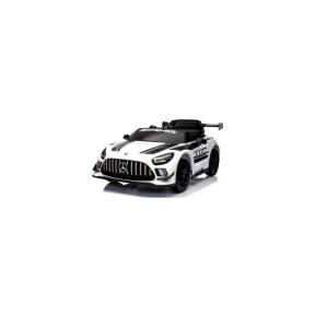 Masinuta electrica cu telecomanda MERCEDES GT3 EVO, 114x69x45 cm, varsta 1-5 ani, roti EVA, scaun din piele ECO, putere 90W - Alb