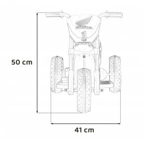 Motocicleta electrica HONDA CRF 450R, roti din plastic, 70x41x50 cm, putere 30W - Rosu