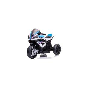 Motocicleta electrica pentru copii BMW HP4, 84x55x42 cm, varsta 2-5 ani, roti si scaun din plastic, putere 60W - Alb