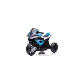 Motocicleta electrica pentru copii BMW HP4, 84x55x42 cm, varsta 2-5 ani, roti si scaun din plastic, putere 60W - Albastru