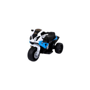Motocicleta electrica pentru copii BMW S1000RR, 69x44x36.5 cm, varsta 1.5-4 ani, roti si scaun din plastic, putere 25W - Albastru