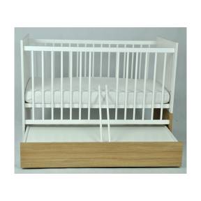 Patut Drewex New York cu sertar - Alb + Saltea Cocos 12 cm