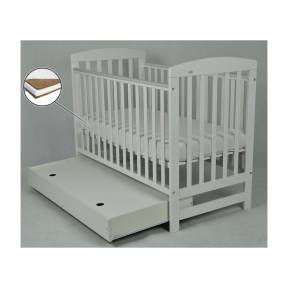 Patut Drewex Olek cu sertar - Gri + Saltea Cocos 12 cm