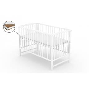 Patut fara sertar VESSANTI ARES - Alb + Saltea Cocos 12 cm