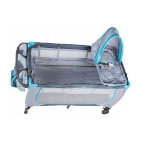 Patut pliabil accesorizat Ecotoys - Gri - Resigilat (husa transport rupta)
