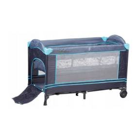Patut pliabil cu 2 nivele Ecotoys - Bleumarin