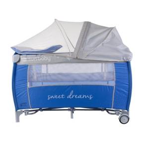 Patut pliabil cu 2 nivele si accesorii Sun Baby - Sweet Dreams