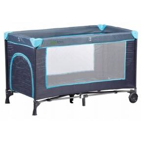 Patut pliabil cu roti si plasa de tantari Ecotoys 610 - Bleumarin