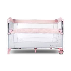 Patut pliabil Sun Baby 005 cu laterala culisanta Pink