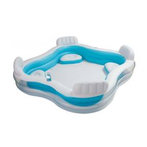 Piscina gonflabila cu scaune Intex 56475NP, forma patrata 229 x 229 cm