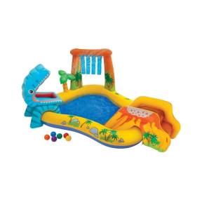 Piscina gonflabila pentru copii cu tobogan Intex 57444