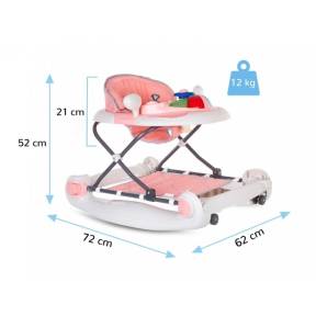 Premergator Sun Baby 022 cu functie de balansoar - Pink Grey