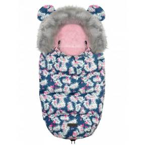 Sac de dormit Ricokids 95 x 48 cm Ricokids Elmi 720012 - Bleumarin cu flamingo
