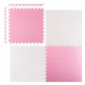 Salteluta de joaca 120 x 120 cm Ricokids 7492 - Alb - Roz