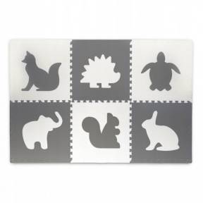 Salteluta de joaca 180 x 120 cm cu animalute 6 bucati Ricokids 7490 - Gri