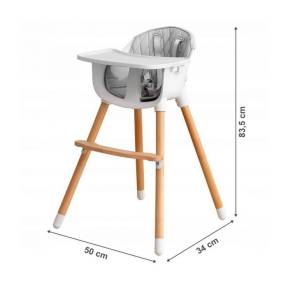 Scaun De Masa 2 in 1 Ecotoys - Gri