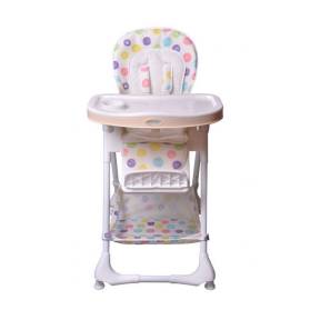 Scaun de masa Ecotoys – Alb cu buline