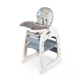 Scaun de masa reglabil 2 in 1 Ecotoys C-211, iepuras – Gri