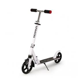 Trotineta urbana ECOTOYS SSWT-2019, cadru usor din aluminiu, roti mari, cu amortizor, picior de sprijin, alba 