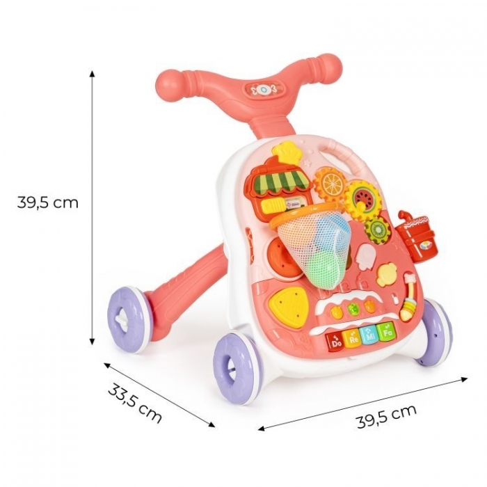 Antemergator educational 2 in 1 Huanger HE0815 - Alb cu roz