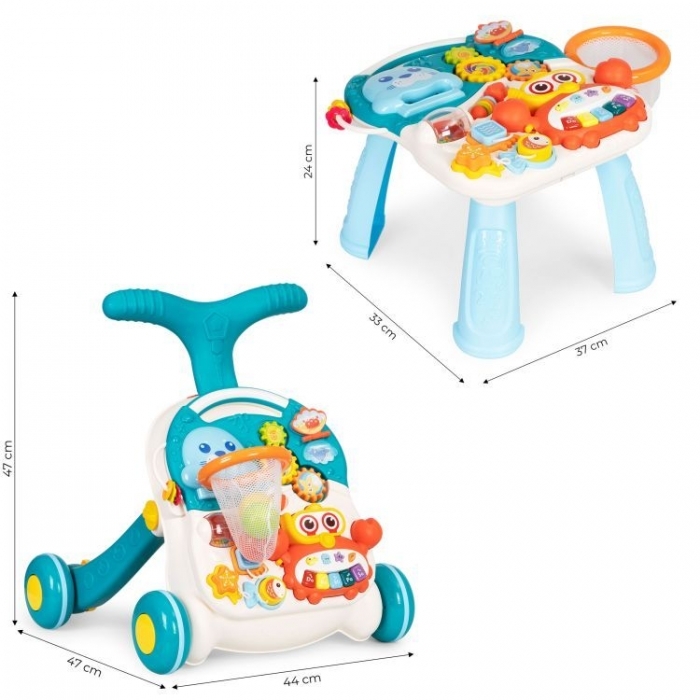 Antemergator educational 2 in 1 Huanger HE0828 - Alb cu albastru