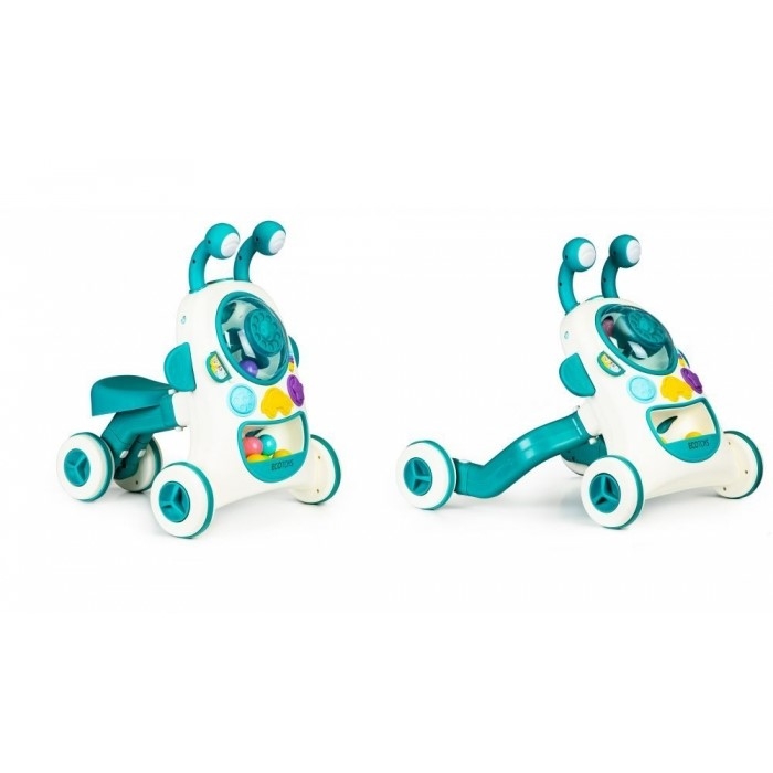 Antemergator interactiv 2 in 1 cu sezut, lumini si sunete Ecotoys LC-V1336 - Albastru