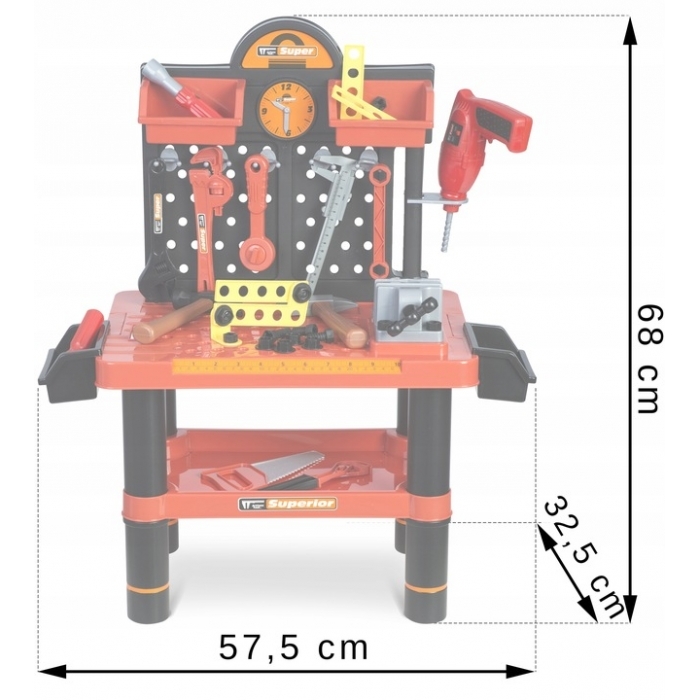 Atelier de lucru cu unelte pentru copii Ricokids 772500 - Rosu