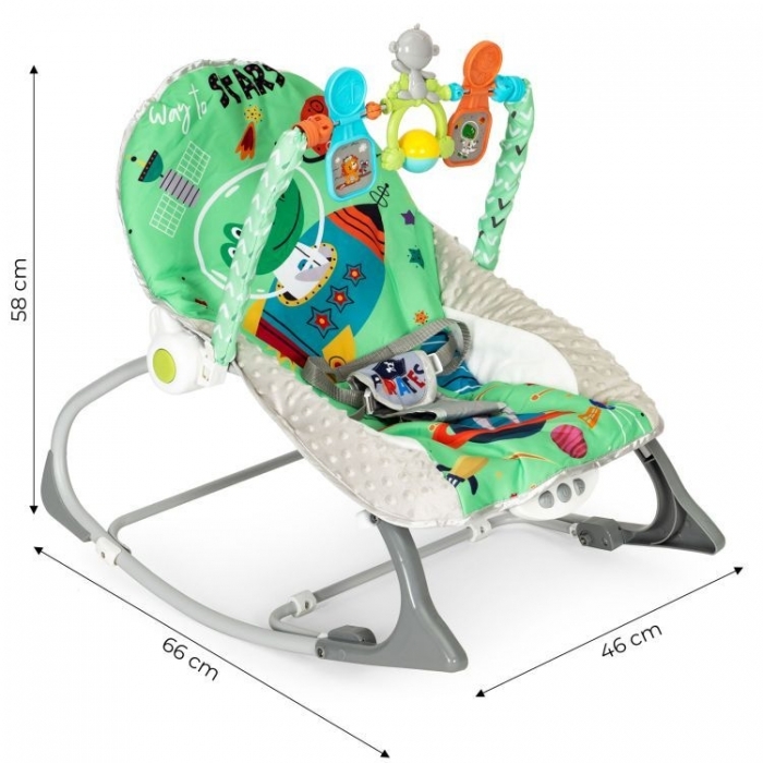 Balansoar 2 in 1 cu vibratii si sunete Ecotoys 27244