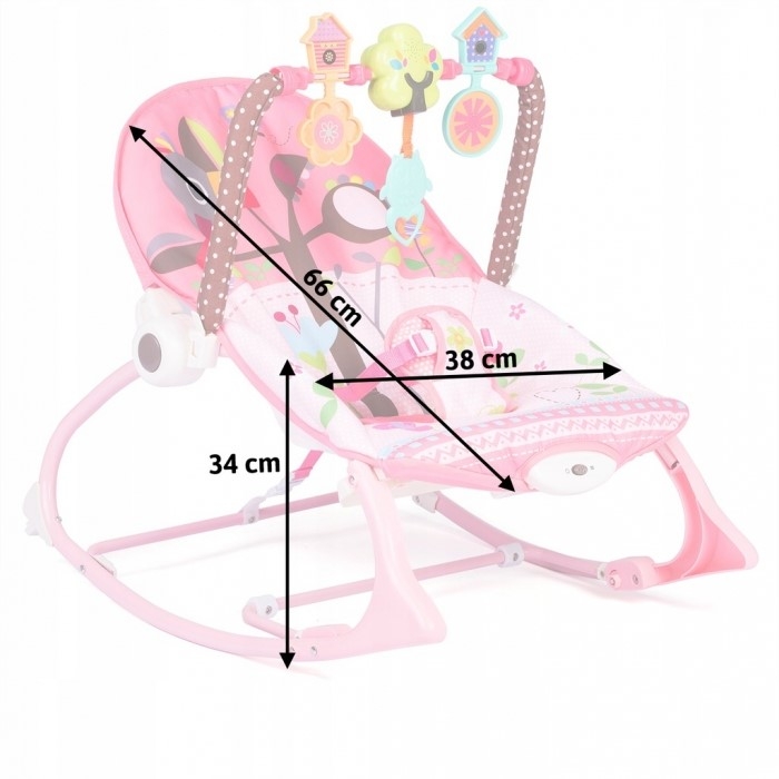 Balansoar 3 in 1 cu vibratii Ricokids 7303, Roz