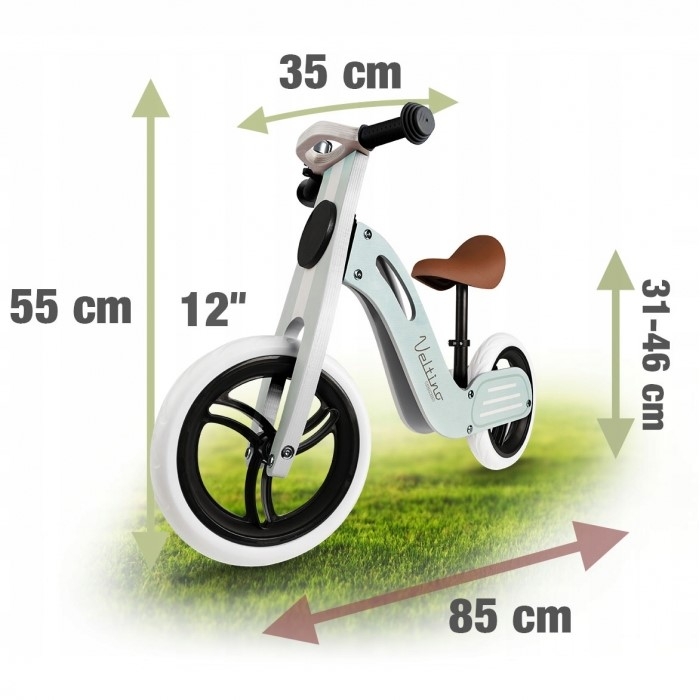 Bicicleta de lemn fara pedale Ricokids Veltino RC-618 - Albastru