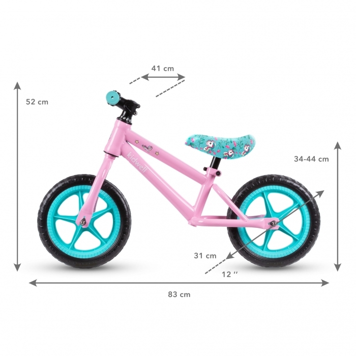 Bicicleta fara pedale cu roti din spuma EVA Kidwell MUNDO - Unicorn - Resigilat